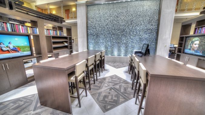 Hilton Doubletree Custom Communal Tables Millwork