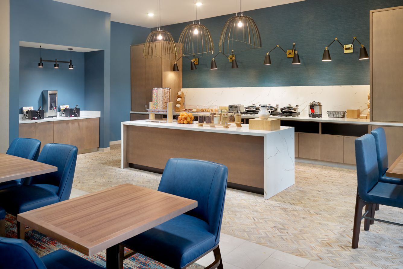 TownePlace and Springhill Suites Dual Brand by Marriott Custom Public Area Buffet Cabinetry and Countertops