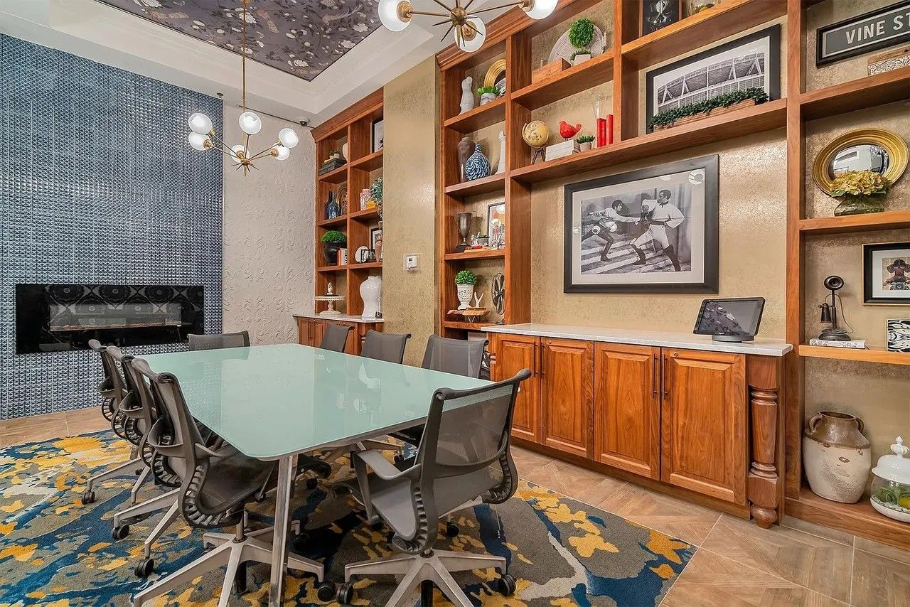 Parisian on Vine Apartments Custom Counters in Common Area Work Space