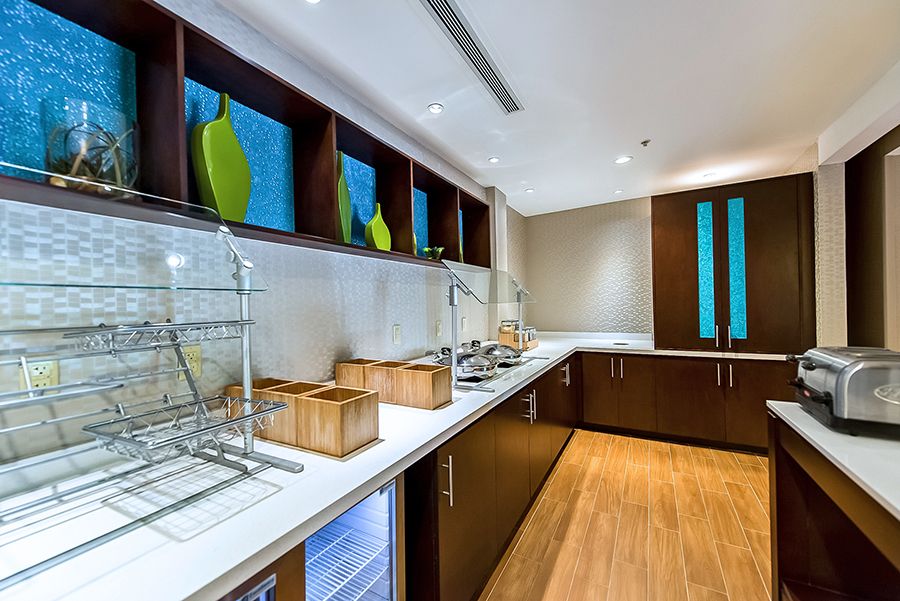 Springhill Suites Custom Breakfast Area Millwork and Quartz