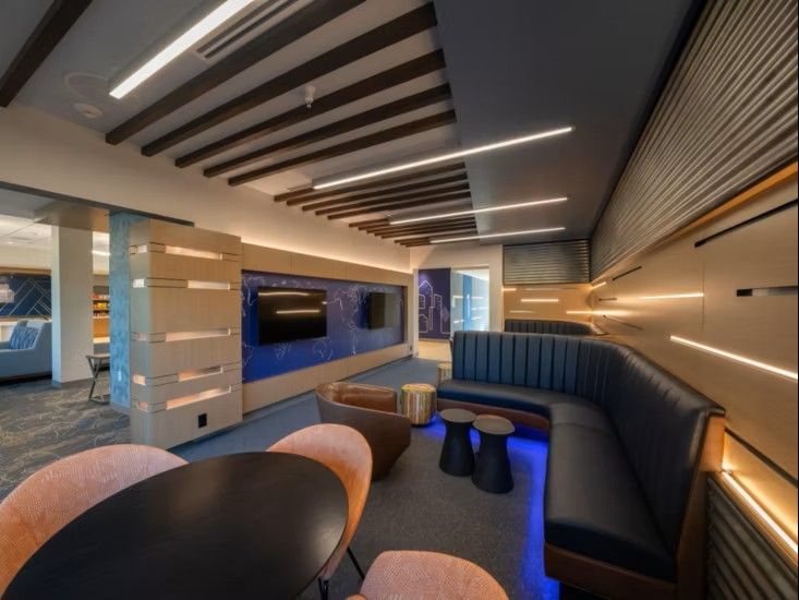 Holiday Inn Express Custom Lounge Millwork Detail