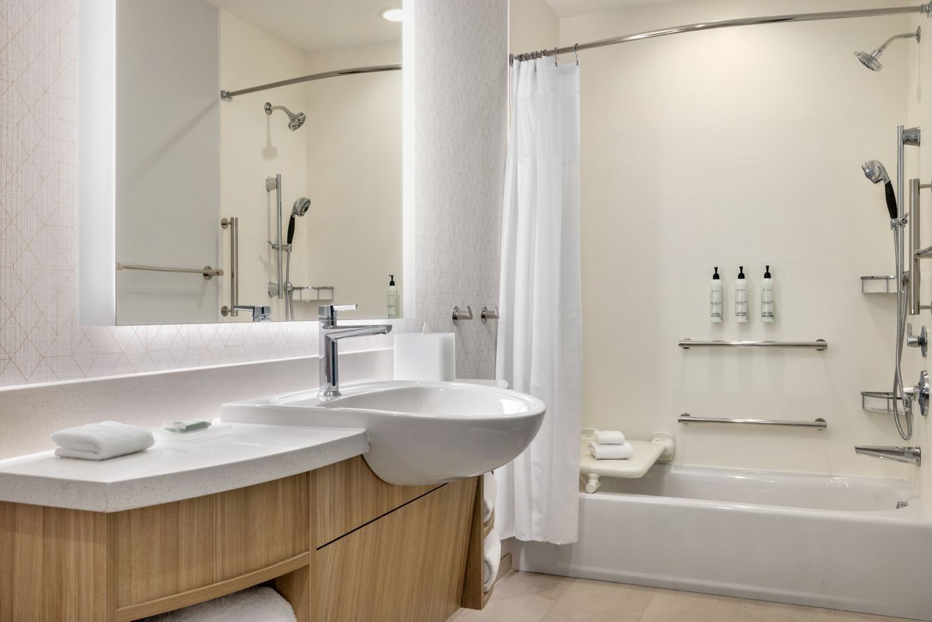 Springhill Suites by Marriott Custom Guest Bath Vanity Millwork and Counters
