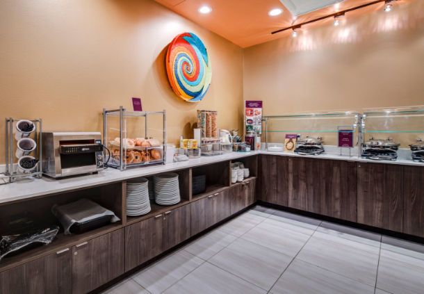 Residence Inn Custom Breakfast Buffet Cabinetry and Quartz