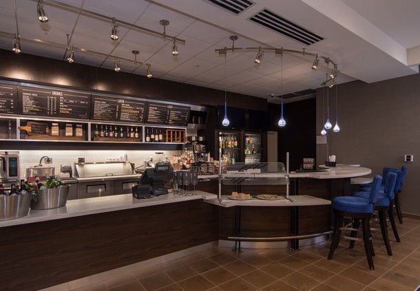 Marriott Courtyard and Residence Inn Dual-Brand Custom Bistro Millwork and Quartz
