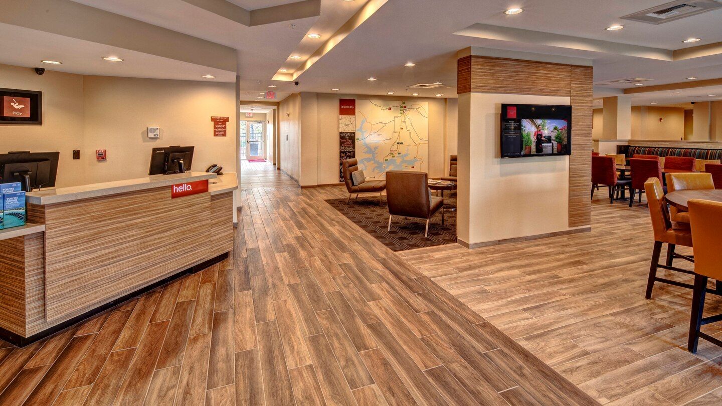 Marriott TownePlace Suites Custom Lobby Millwork and Registration Desk Quartz