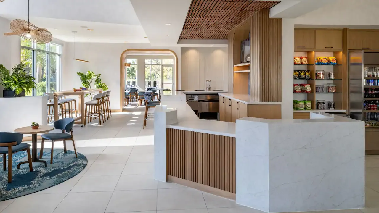 Hyatt Place Custom Front Desk Focal Wall, Cabinetry and Countertops