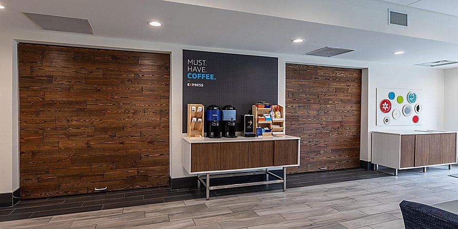 Holiday Inn Express Custom Coffee Millwork and Countertops
