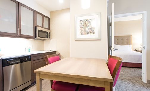 Homewood Suites Guest Kitchen Quartz and Millwork