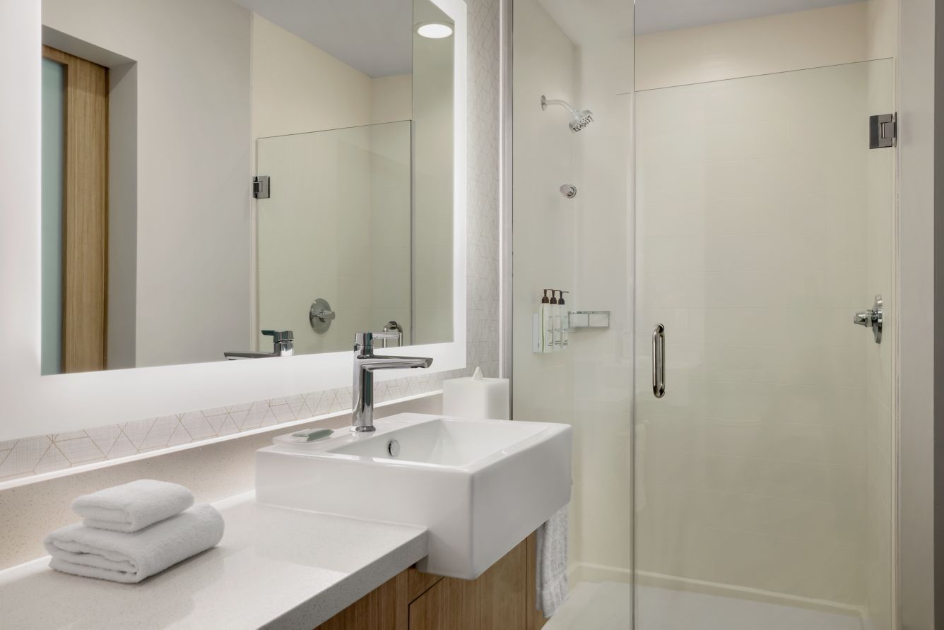 Springhill Suites by Marriott Custom Bath Vanity Base, and Quartz Countertops
