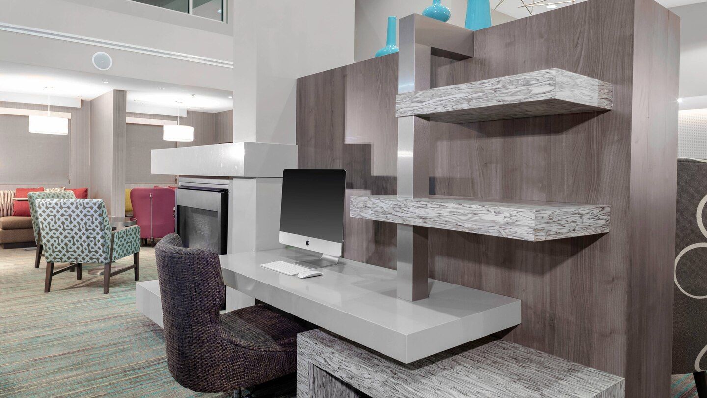 Residence Inn McDonough Custom Business Center Millwork and Quartz