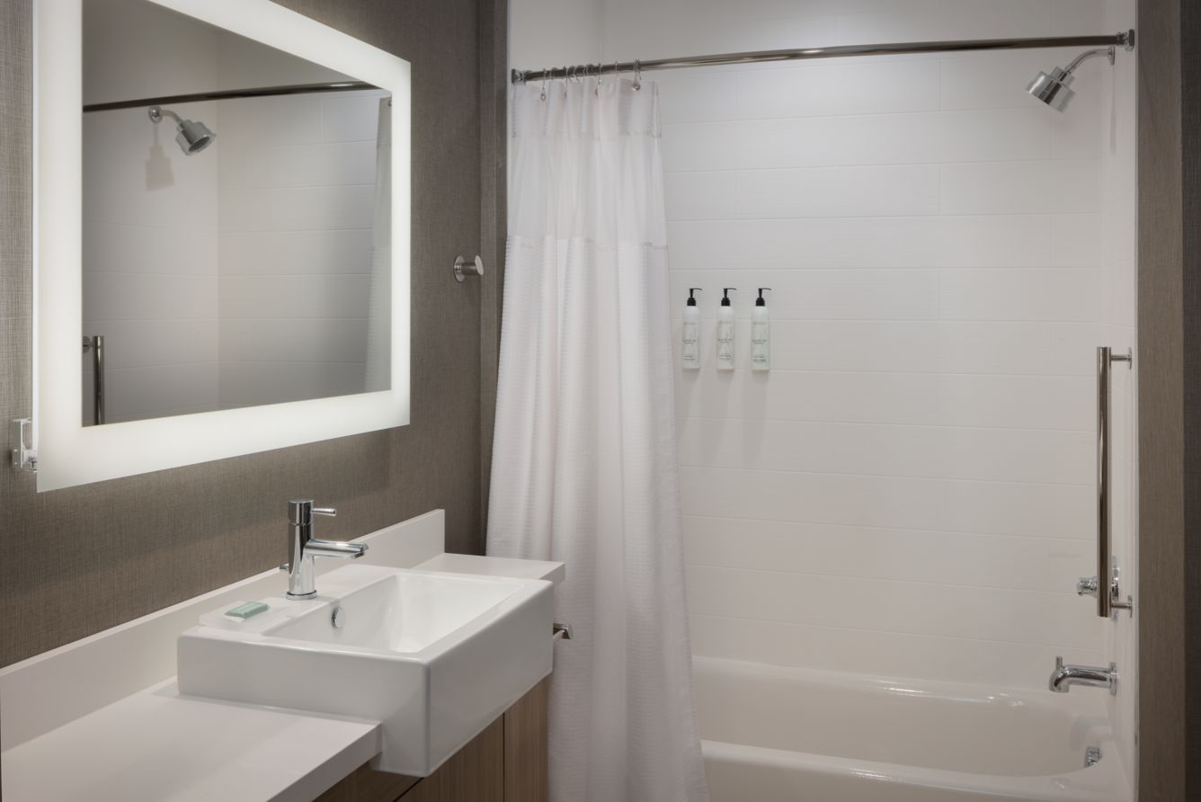 Springhill Suites by Marriott Custom Guest Bath Vanity Millwork and Countertops