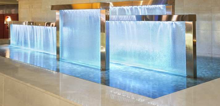 Embassy Suites Beachwood Wrapped Marble Fountains