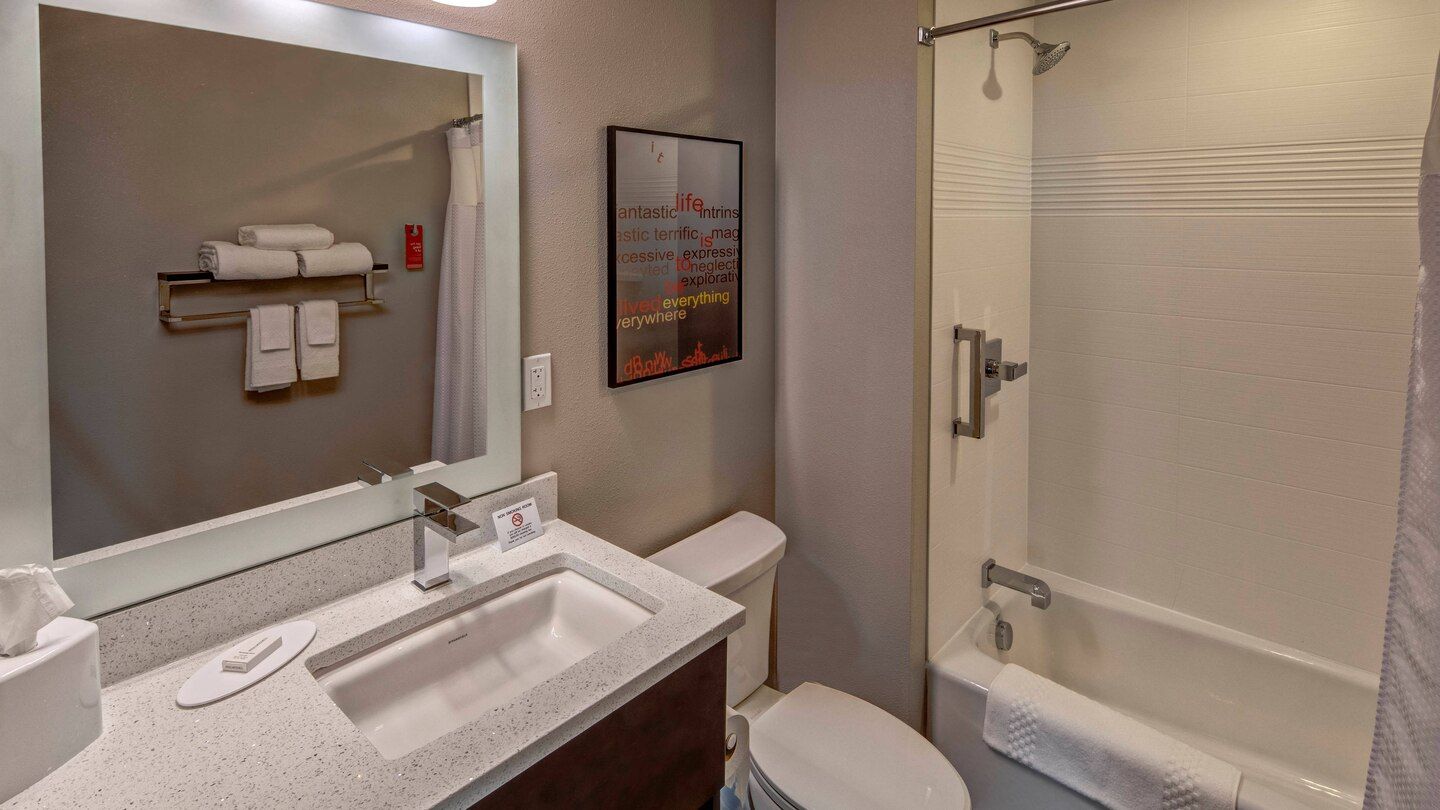Marriott TownePlace Suites Custom Bathroom Vanity Millwork and Quartz