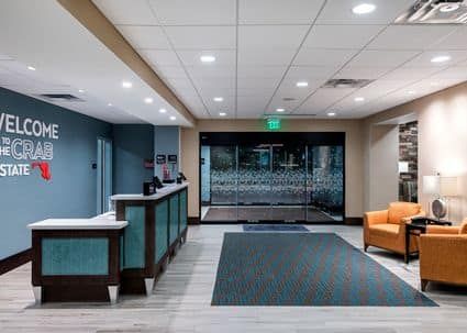 Hampton Inn Custom Registration Desk Millwork and Countertops