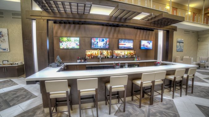 Hilton Doubletree Custom Bar Area Base and Counters