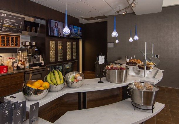 Marriott Courtyard and Residence Inn Dual-Brand Custom Breakfast Buffet Millwork and Countertops