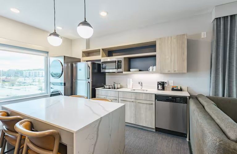 Homewood Suites by Hilton Custom Marble-Look Quartz and Cabinetry