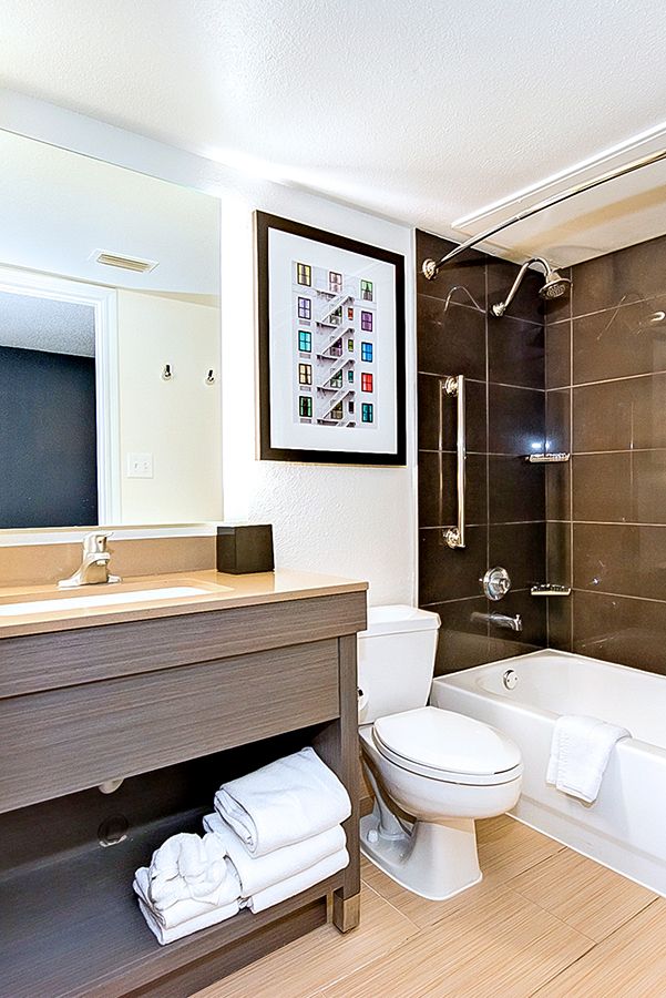 Hyatt House Guest Bath Vanity Millwork and Counters