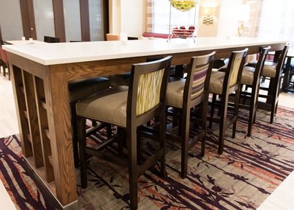 Hampton Inn Custom Communal Table Millwork