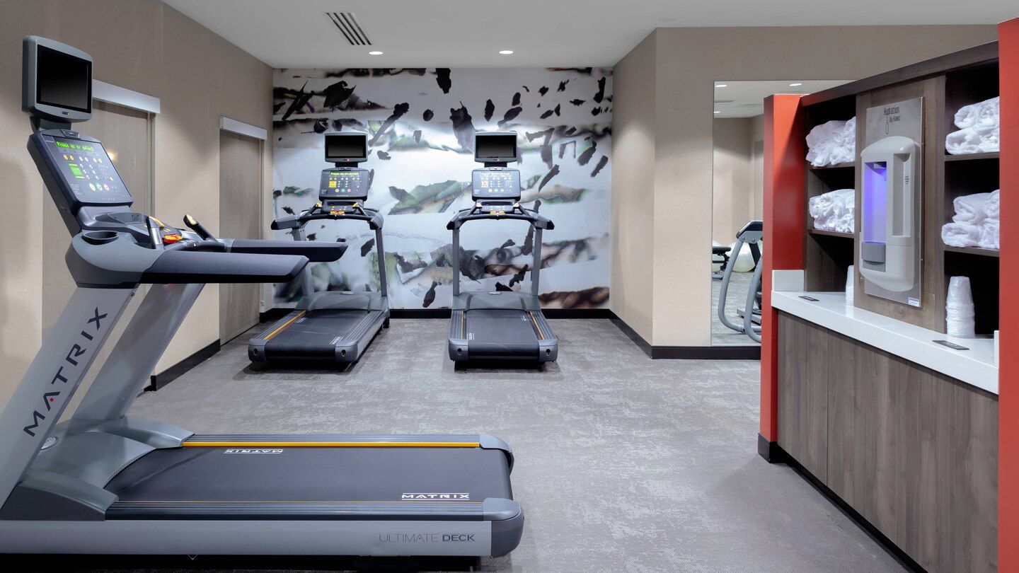 Residence Inn McDonough Custom Fitness Center and Hydration Station Millwork and Quartz