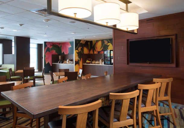 Fairfield Inn Custom Public Area Millwork Wall
