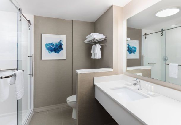 Fairfield Inn Custom Bathroom Millwork and Quartz