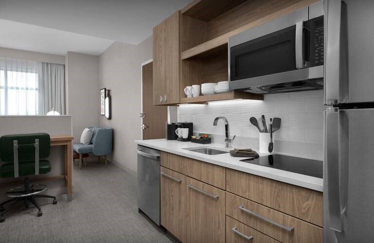 Homewood Suites & Tru by Hilton Custom Guest Kitchen Millwork and Counters