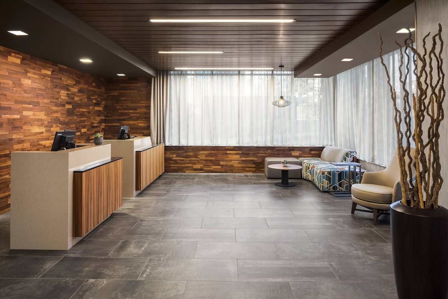 GEN 6 Marriott Courtyard Custom Lobby Millwork