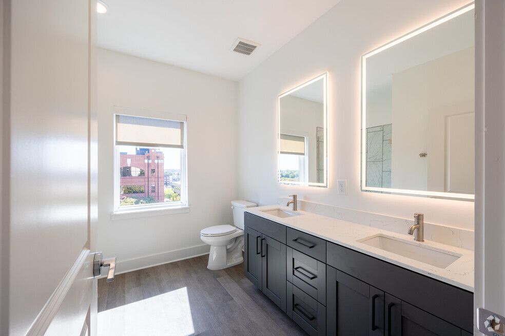 The National Apartments Bathroom Vanity with Custom Countertops