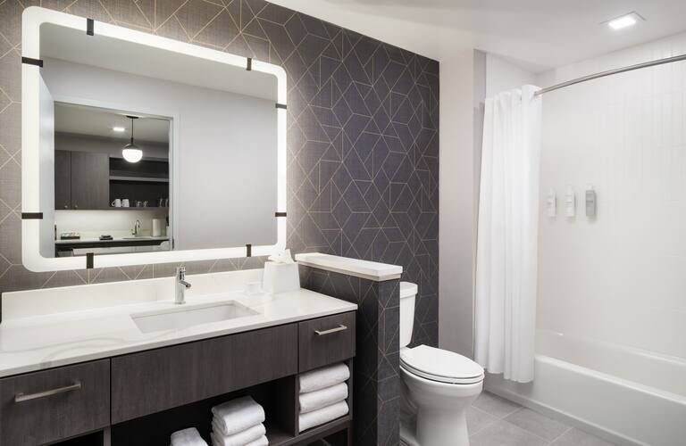 Homewood Suites by Hilton Custom Guest Bath Vanity Base and Tops