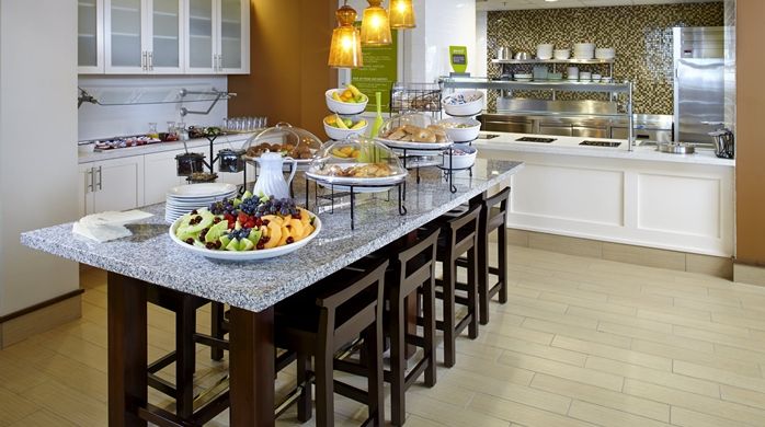 Hilton Garden Inn Custom Breakfast Buffet Cabinetry and Quartz