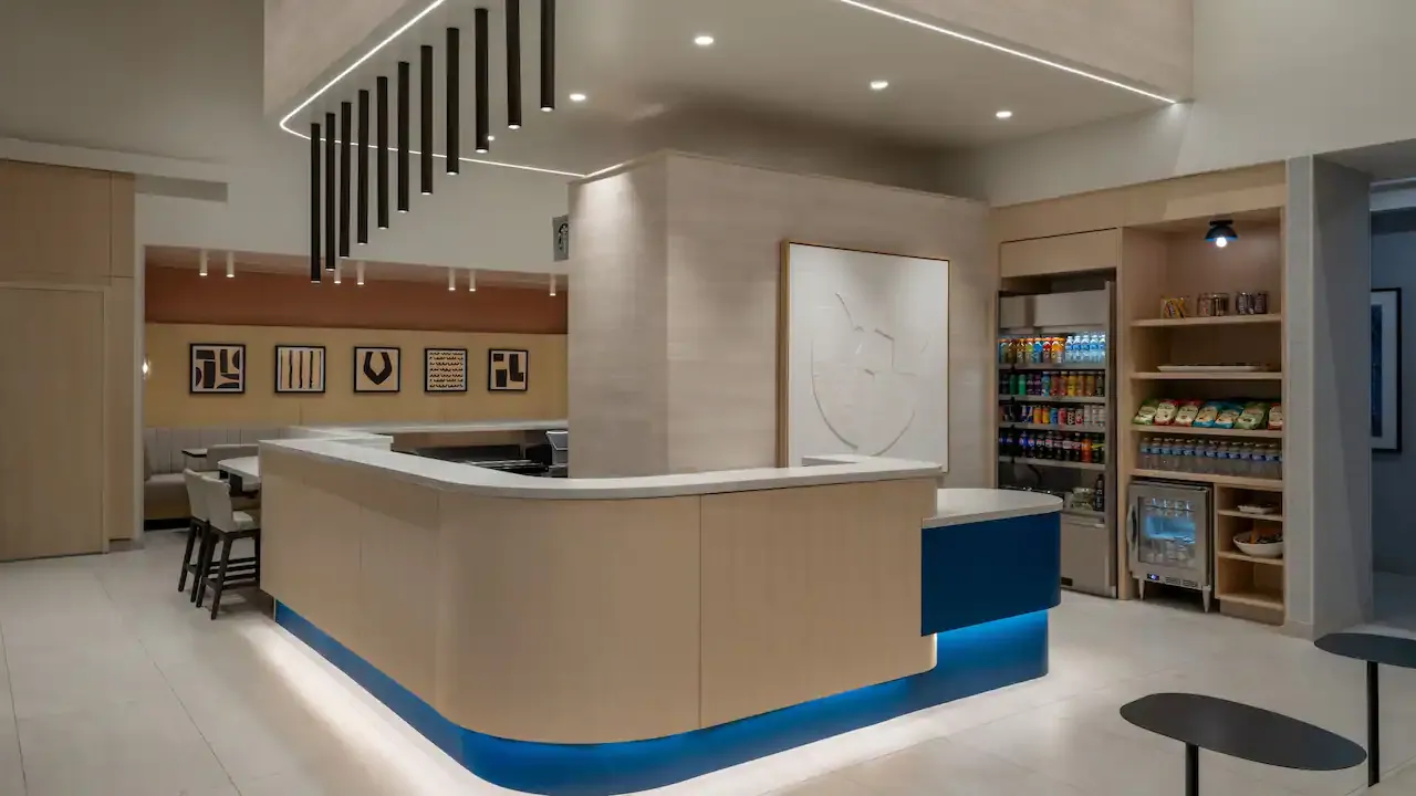 Hyatt Place Custom Front Desk Millwork Surround and Countertops