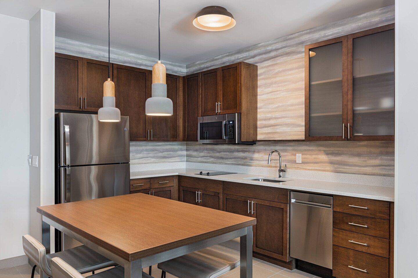 Residence Inn Custom Guestroom Kitchen Cabinetry and Countertops