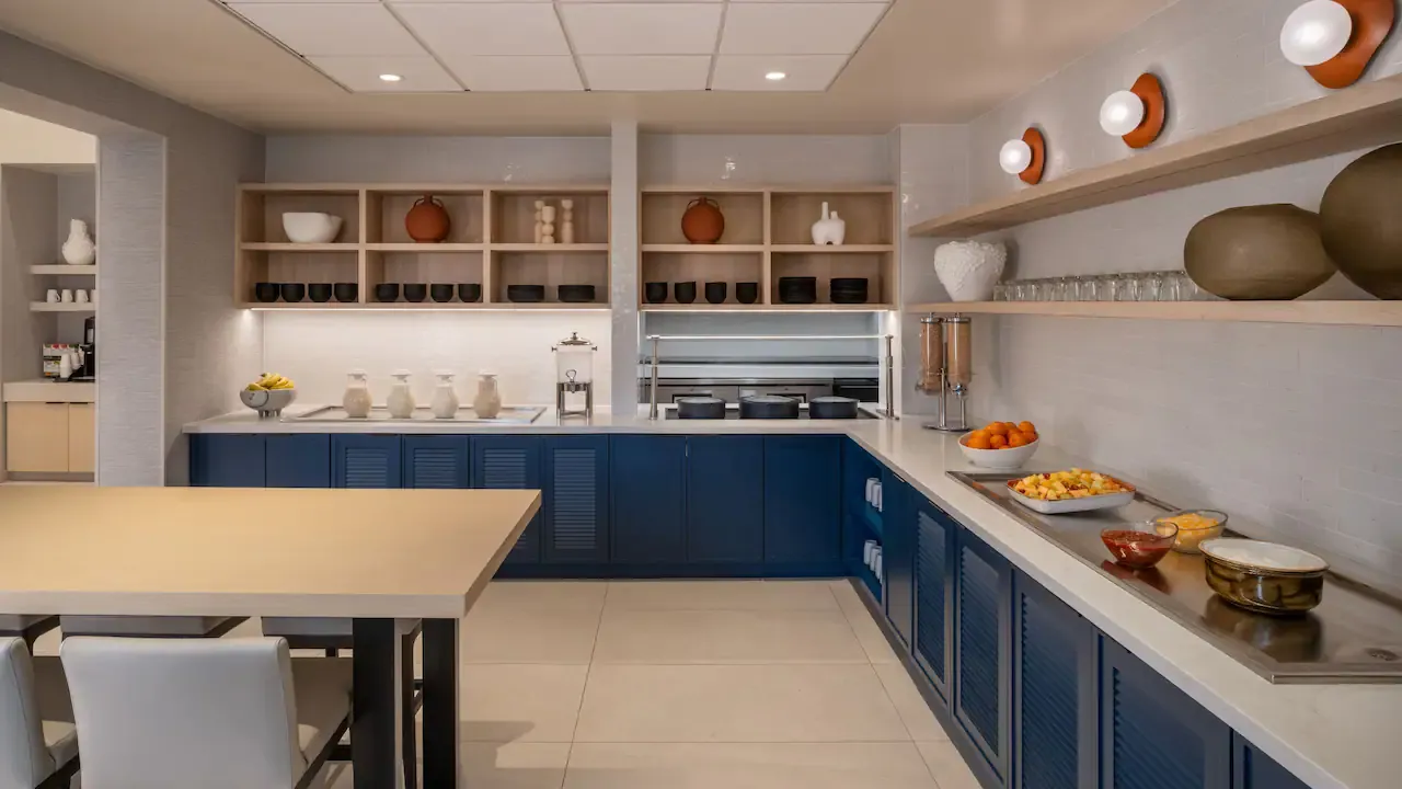 Hyatt Place Custom Breakfast Buffet Millwork, and Quartz Counters