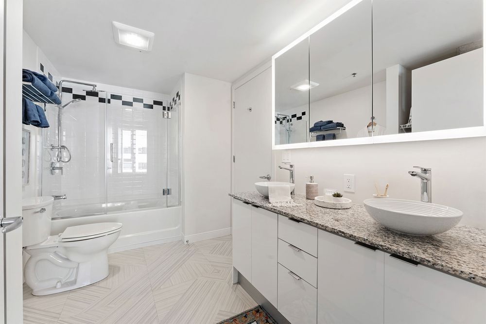 Skyline 776 Custom Apartment Bath Quartz Countertops