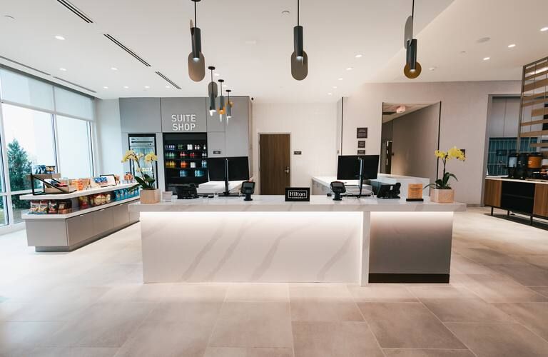 Homewood Suites by Hilton Custom Lobby and Marketplace Millwork and Countertops