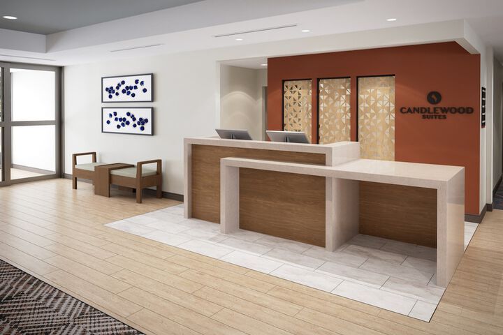 Candlewood Suites Custom Lobby Front Desk and Countertops