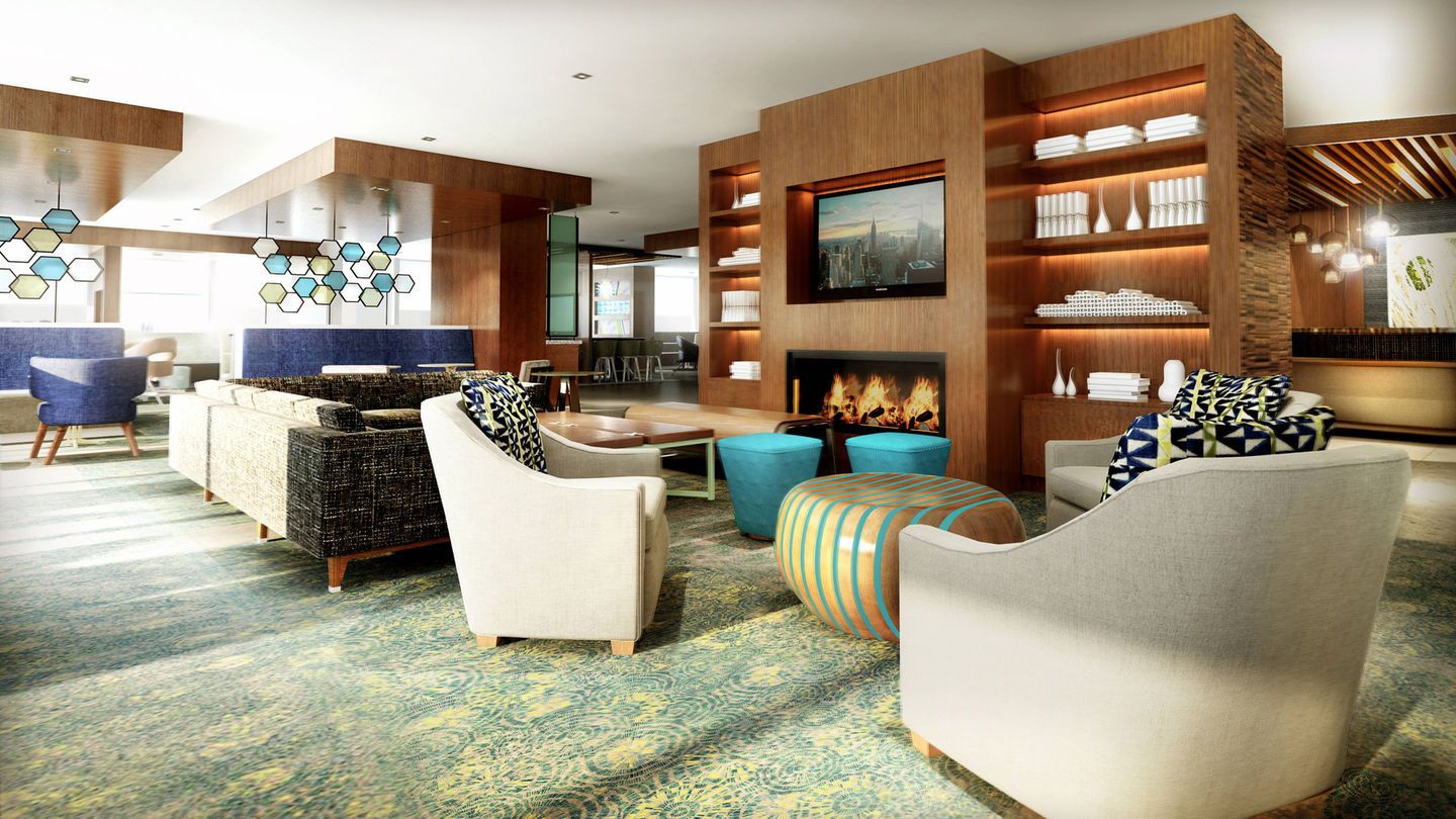 Residence Inn AC Marriott TV Feature Wall Millwork