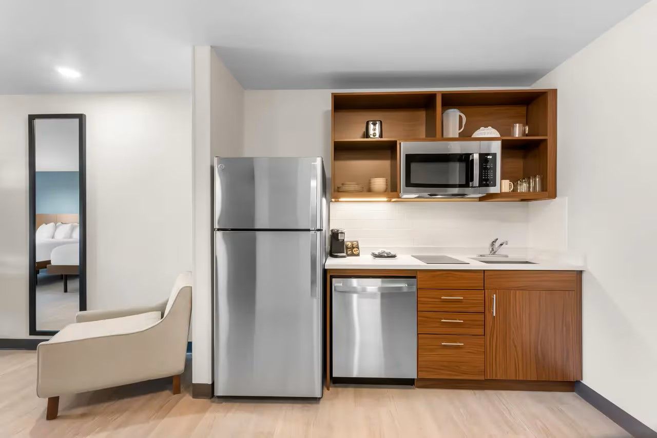 Everhome Suites Custom Guest Kitchen Cabinets and Countertops