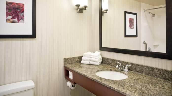 Hamptons & Hilton Garden Inn Guest Bath Vanity Millwork and Counters