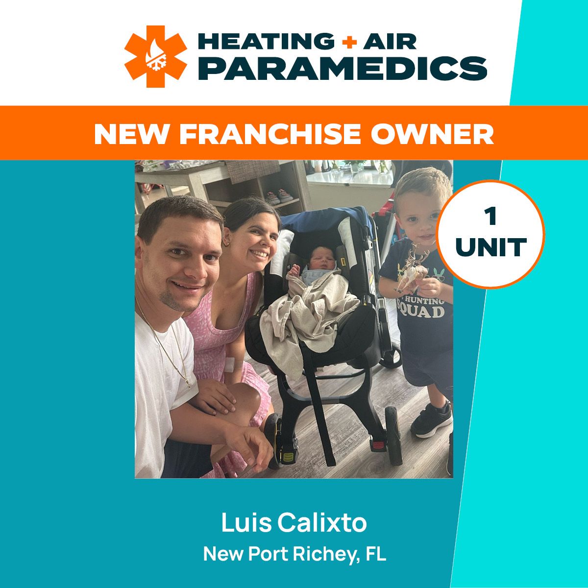 New franchise owner, Luis Calixto brings Heating + Air Paramedics to New Port Richey, FL.