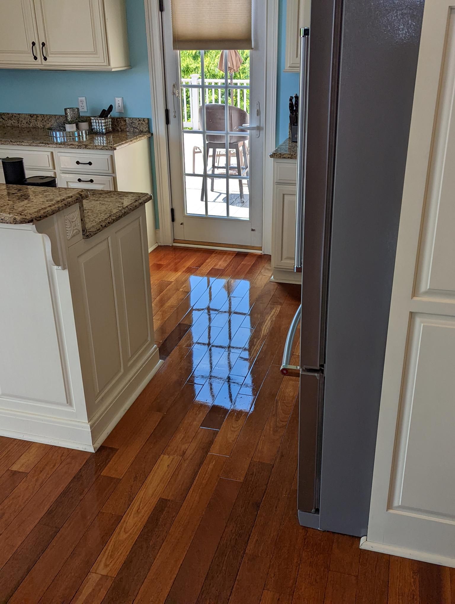 After Zerorez deep cleaned and sealed these hardwood floors