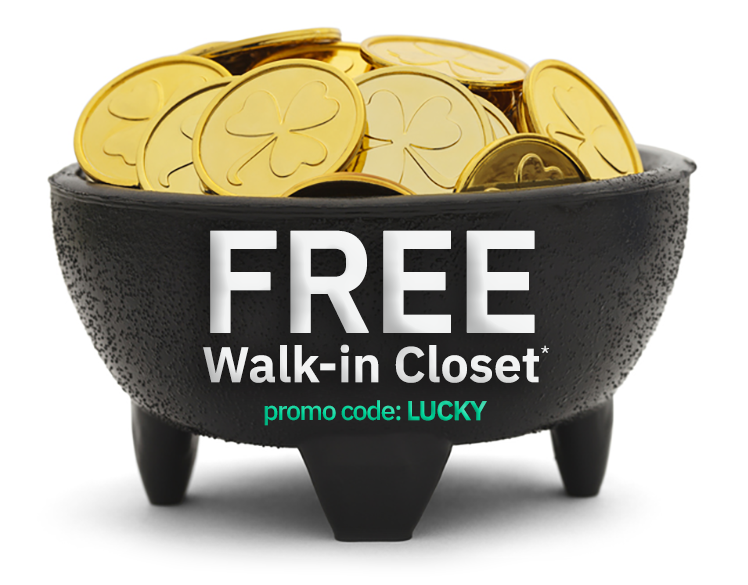 FREE Walk-in Closet Cleaning - Use Promo Code: LUCKY