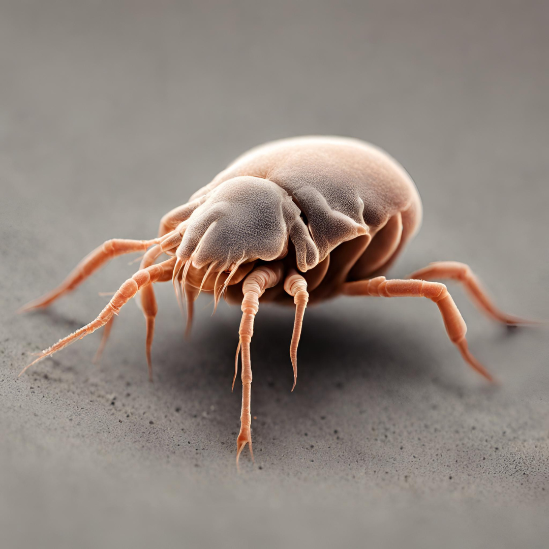 close up look at what a dust mite is