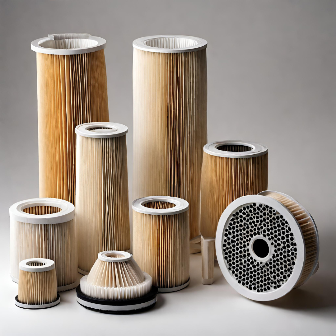 collection of various paper vacuum filters in different sizes and shapes