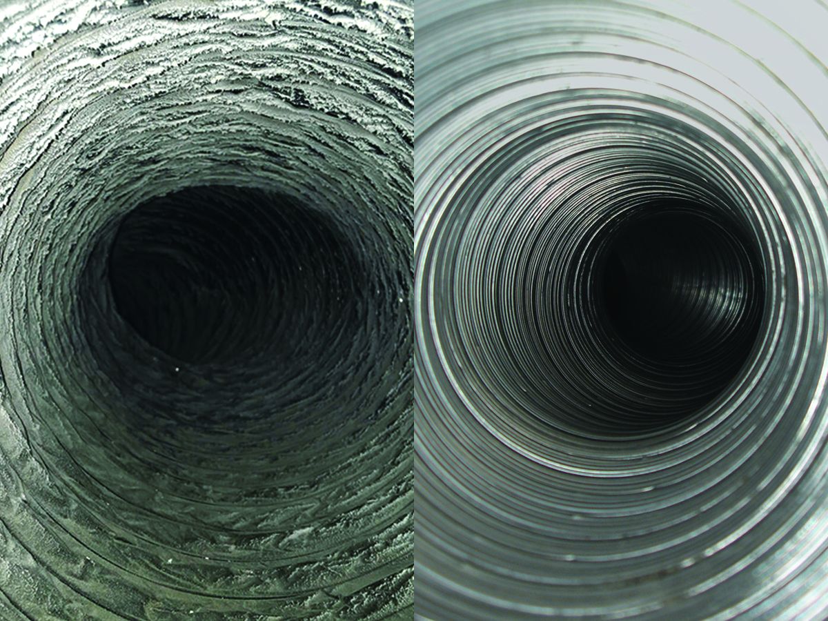 Before and after air vents were cleaned by Zerorez Air Duct Cleaning Service