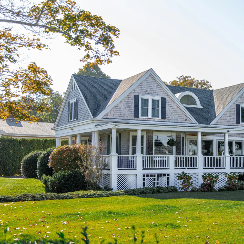 a large house with a large front yard