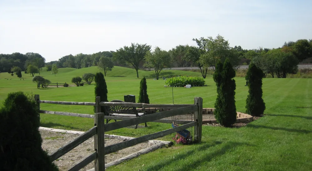a fence in a field