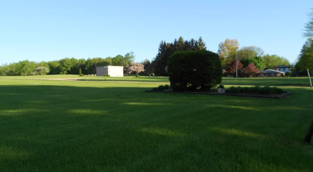 a large green lawn
