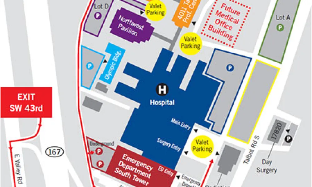 Medical Center Map & Parking Information